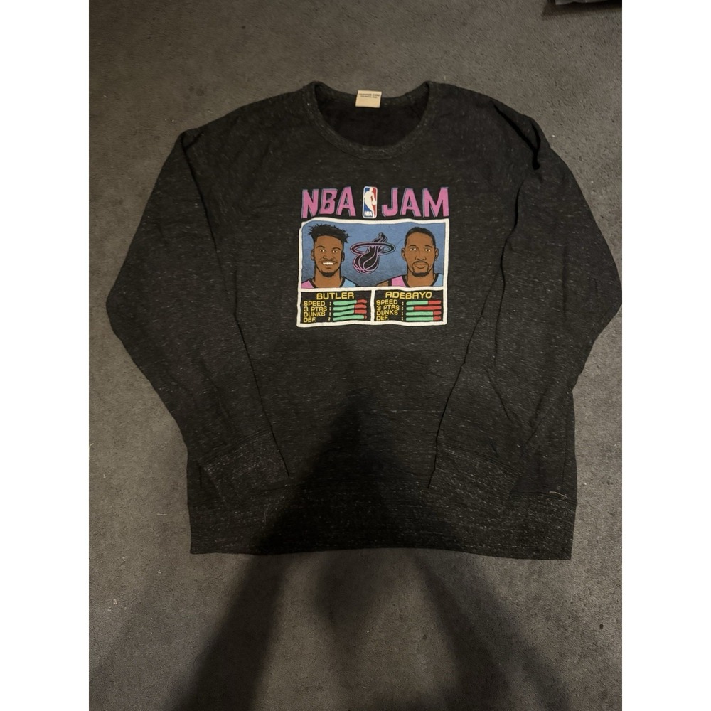 Miami Heat NBA Jam Butler Adebayo Crewneck Sweatshirt Homage XL Basketball